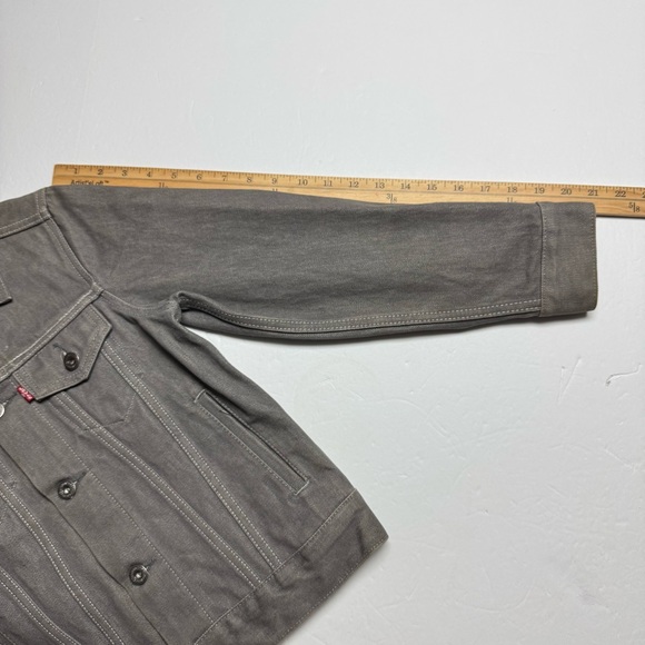 RARE Levi’s Southside University Denim Trucker Jacket In Grey Size: S (8-10) - Picture 7 of 12